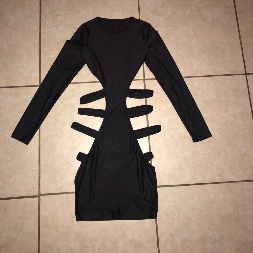 Black dress firm fit.